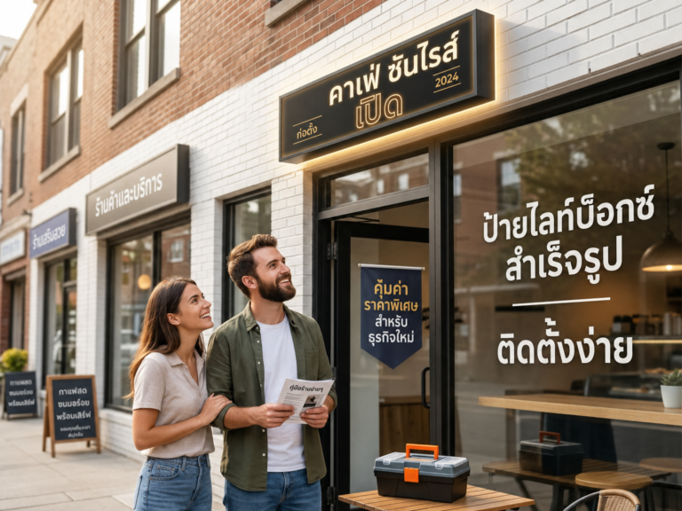 ป้ายกล่องไฟสำเร็จรูป ราคาพิเศษ ติดตั้งง่าย คุ้มค่าผู้ประกอบการใหม่
