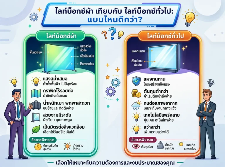 เปรียบเทียบ Fabric Light Box กับ Light Box แบบทั่วไป เหนือกว่า