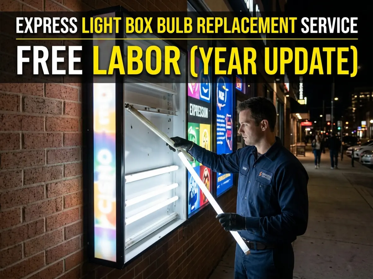 บริการด่วน เปลี่ยนหลอดไฟป้าย Light Box ฟรีค่าแรงปีล่าสุด - Main Cover Image