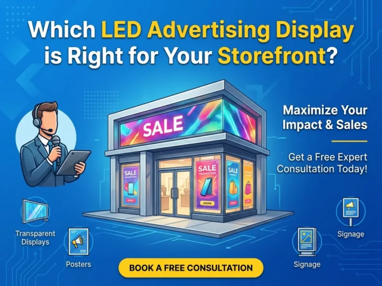 จอ LED โฆษณาหน้าร้าน แบบไหนดี? ปรึกษาผู้เชี่ยวชาญฟรี